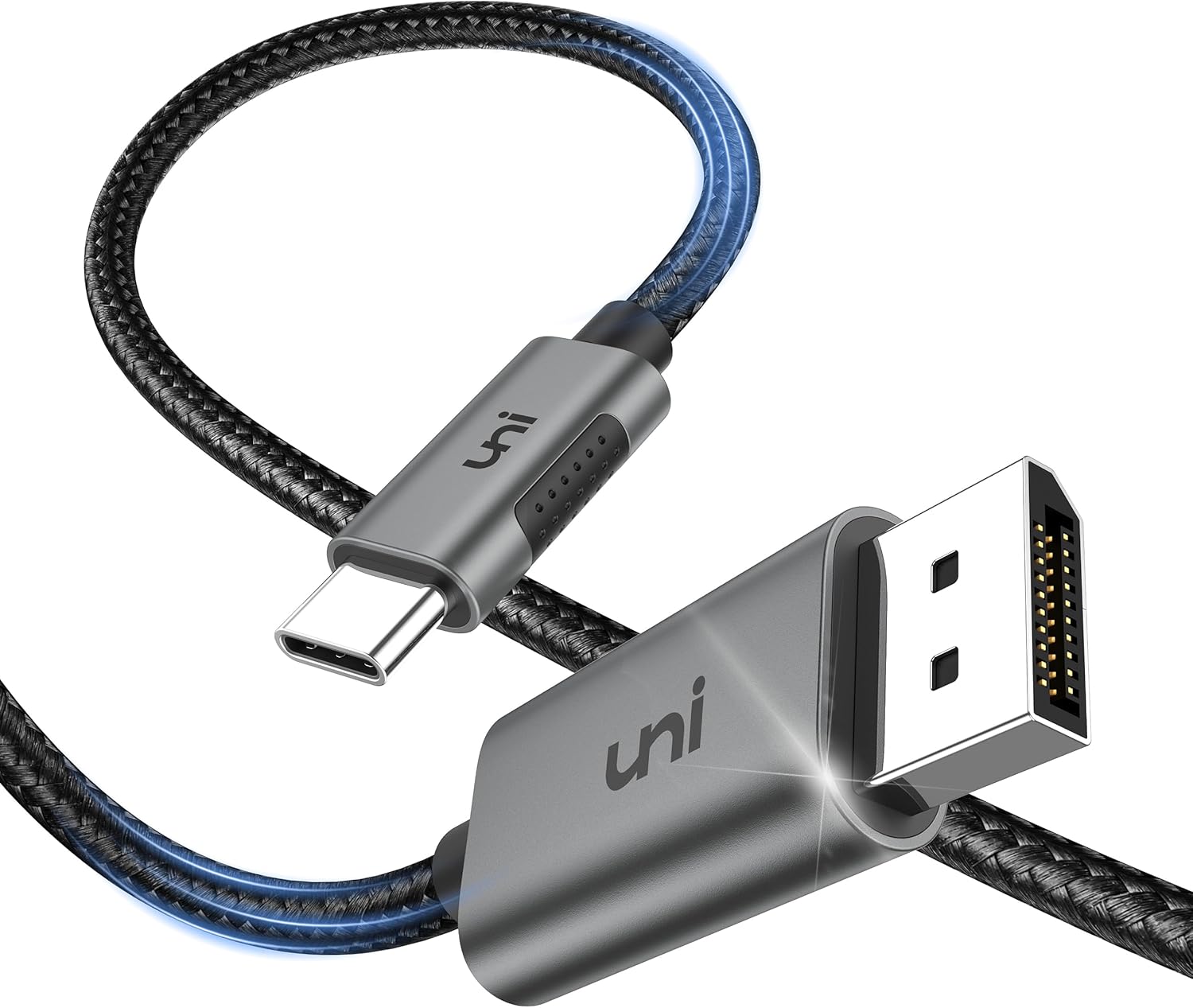 USB-C zu DisplayPort Kabel schwarz 1,8m USB-C zu DisplayPort Kabel schwarz 1,8m